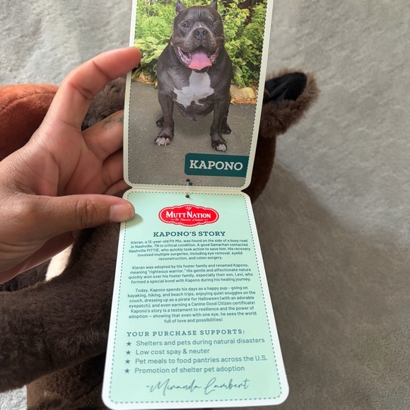 Brown Stuffed Animal with Hot Dog Plush - Picture 6 of 7